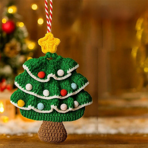 Nuevos adornos de árbol de <span class=keywords><strong>Navidad</strong></span> de estrella de ganchillo hechos <span class=keywords><strong>a</strong></span> mano con <span class=keywords><strong>bolas</strong></span> de colores y colgantes de <span class=keywords><strong>Navidad</strong></span> de punto de estrella - Product Image 4