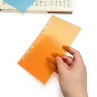 Pochette pour classeur A6 avec bord en forme d'éventail, porte-enveloppes transparents pour argent liquide, en matériau PP