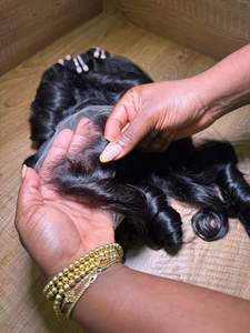 32 34 36 38 40 Paquetes de trama doble de cabello indio crudo ¿Cuánto cuesta una caja llena de paquetes de cabello humano crudo para precio de fábrica - Product Image 6