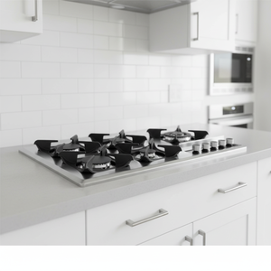 5구 스테인리스 스틸 빌트인 가스레인지 자동 점화 상업용 1년 보증 - Product Image 2