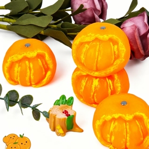 TPR Peeling Orange Squishy Toy Soft Stretch Fruit Stress Relief Squeeze Ball Decompression Fidget Toy for Kids Adults Wholesale - Product Image 5