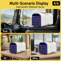 Climatiseur portable compact électrique pour le camping, 110V 220V, réfrigérant R134a, télécommande tactile, lumière RGB, mini mobile 5200BTU