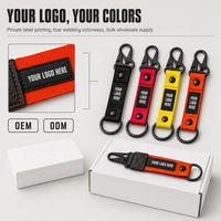 Tactische HK Clip Sleutelhanger Lanyard Nylon Webbing Sleutelband Metalen Karabijnhaak Aangepaste Logo Groothandel OEM ODM