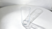 YS 510ml Gobelet en verre côtelé premium, style sport, portable, compatible lave-vaisselle et micro-ondes, tasse moderne texturée pour eau et jus, pour la maison