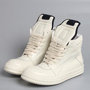 Zapatillas de Hombre de Alta Calidad 2026, Zapatillas Bajas para Mujer, Negras con Cordones, Diseño de Lujo, Cuero Owens, Suela Gruesa, Botas Casuales Planas Ricks - Product Image 2