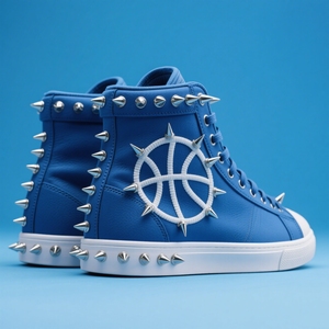 OEM ODM Fabrication de baskets personnalisées pour hommes Chaussures de basket-ball montantes à pointes en acier DIY Chaussures cloutées avec rivet en strass - Product Image 3