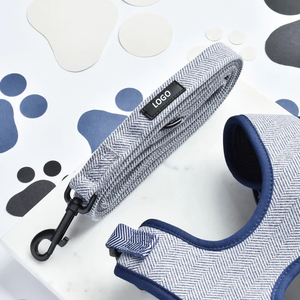 ओएम एडजस्टेबल पालतू कुत्ते कॉलर और लीश हार्नेस सेट टेवीड कस्टम व्यक्तिगत कुत्ते पट्टे के साथ उपयोग - Product Image 3