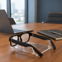 Lunettes Intelligentes de Traduction IA avec Caméra 8MP, Audio et Contrôle, Recharge Type-C pour la Communication en Voyage