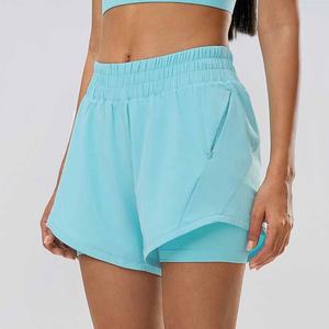 กางเกงวิ่งขาสั้นผู้หญิงทรงหลวม แห้งเร็ว ระบายอากาศดี สำหรับออกกำลังกายและเล่นกีฬา มีกระเป๋า  รับผลิตตามแบบ พร้อมสกรีนโลโก้ - Product Image 1