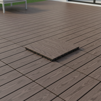 Dalles de terrasse emboîtables en WPC (bois composite) 30x30cm pour balcon extérieur et maison