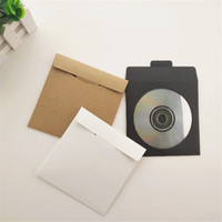 100 Pack Kertas Karton 250gsm Kertas Kraft Kantong Penyimpanan Kartu Foto Berlubang Kotak Penyimpanan CD Kertas Kotak Sampul Foto DVD