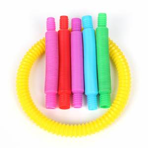 Jouet anti-stress personnalisé - Tubes extensibles ondulés miniatures colorés les plus vendus, jouets de décompression - Product Image 4