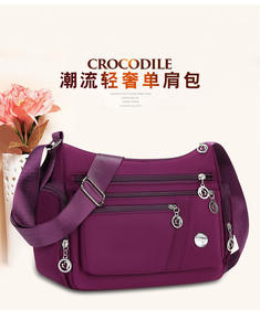 Borsa da donna a tracolla Multi-scomparto borsa da donna a tracolla leggera per il tempo libero borsa in tessuto di grande capacità - Product Image 5