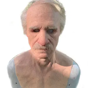 Ourwarm Realistic Full Face Horror Costume Party Prop Scary Latex Old Man Halloween Mask