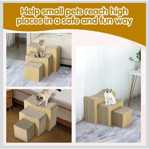 Vietnam Multi-Functional Cat Scratching Stairs 3 in 1 Corrugated Cardboard Cat Scratcher for Climbing <b>Steps</b> and Play - Product Image 5