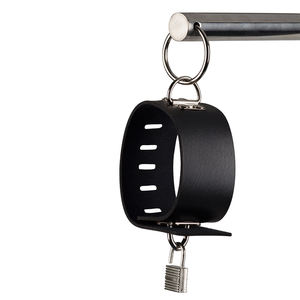 BDSM Sexy juguete esposas juego de sujeción con barra esparcidora de cuero negro tobillo de acero inoxidable mujeres fetiche <span class=keywords><strong>Bonda</strong></span> - Product Image 3