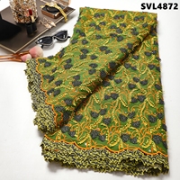 Tissu en dentelle suisse 100 % coton de haute qualité, broderie florale 3D avec pierres, tissu en dentelle africaine douce pour robe de soirée femme