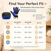 Gant de rééducation robotique intelligent avec 4 modes et 8 niveaux, dispositif d'entraînement électrique des doigts pour AVC, hémiplégie, usage domestique