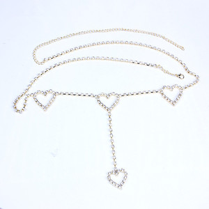 Cintura regolabile in oro placcato 18k con catena in vita da donna gioielli per il corpo per feste e matrimoni per mare Bikini da <span class=keywords><strong>spiaggia</strong></span> - Product Image 2