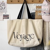 Bolsa de lona reutilizable gigante con logotipo impreso personalizado al por mayor con asa de cuerda original para mujer para compras de comestibles