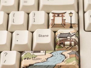 ชุดพวงกุญแจแบบเป่าลมและวาดด้วยมือของ Kyoto ปรับแต่งได้พร้อมชุดปุ่มกดแบบระเหิดของศาลดวงจันทร์ - Product Image 2