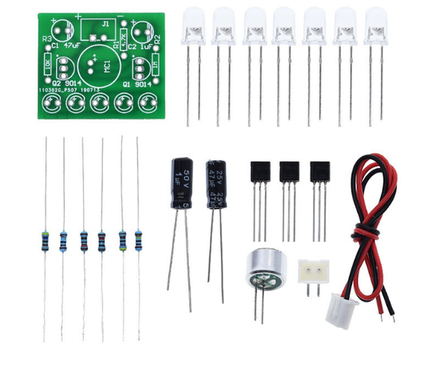 Welding Skills Training Board - Voice-Controlled LED Melody Light Electronic Construction Kit -DIY Fun Construction Training Set
