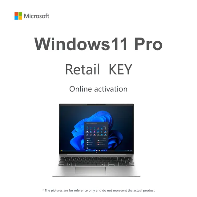 Genuine Win11 Pro Key Retail License Digital Key Online Activationfor Windows 10/11 Pro Key Sticker Hot Sale 1Months Warranty