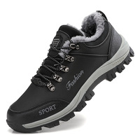Chaussures d'hiver basses pour hommes, épaisses, pour l'extérieur, avec doublure polaire, bottes de randonnée, chaussures décontractées pour papa, modèle 099 CN