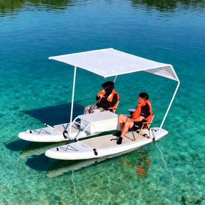 Tabla de Paddle Surf Inflable de Moda con Doble Asiento, Embarcación Acuática Portátil, Catamarán Inflable para Pesca - Product Image 1