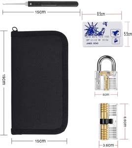 高品質プロ仕様ロックピックセット SUS304素材 防錆 指紋認証南京錠付き 鍵屋用品 - Product Image 3