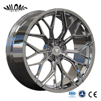 Jantes en alliage d'aluminium forgé multi-rayons R80 de luxe chromées de 18, 19, 20, 21, 22 pouces, 5x112, 5x120, 5x114.3, 5x130