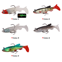Leurre de pêche hélice queue leurre de pêche souple 85mm/13g appât en Gel de silice artificiel avec crochets