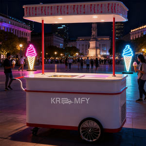 Remorque de vente ambulante bon marché 2025, conception personnalisée, acier inoxydable, camion de nourriture mobile pour crème glacée - Product Image 2