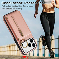 Étui portefeuille de luxe en cuir avec cordon et bandoulière pour iPhone 18 Pro Max, compatible iPhone 15, 16e, 17