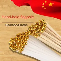 Vente en gros mini accessoire d'affichage 20/30/40/60cm mât de drapeau en plastique blanc et en bois pour drapeau bannière bâton agitant