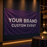 Drapeau d'entreprise personnalisé et bannière avec logo, imprimés numériquement en polyester, promotionnels pour les événements de sponsors et la publicité de marque