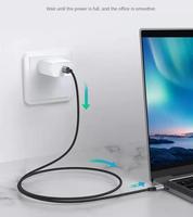 60W USB-C Verlängerungskabel Schnellladung Nylon-Ummantelung mit Geflechtschirmung 1m 2m Typ-C zu Typ-C Datenkabel