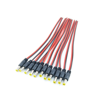 DC rouge-noir 12V/24V caméra utiliser le câble d'alimentation prise mâle CE pour connecteur d'alimentation central 5521