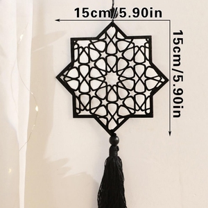 Nuevo Estante Decorativo de Pared de Algodón Negro con Diseño de Estrellas y Luna, Patrón de Naturaleza Muerta para Decoración de Pared de Cumpleaños, Hogar y Dormitorio - Product Image 6