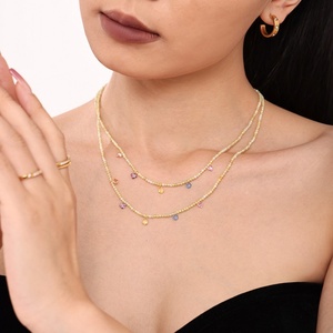 สร้อยคอจี้หินธรรมชาติสแตนเลสสตีลทันสมัยกันน้ำ เครื่องประดับแฟชั่น - Product Image 3