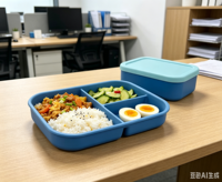 OMISTAR Lot de 4 boîtes bento en silicone à 3 compartiments, réutilisables, hermétiques, empilables, pour adultes, travail, voyage, micro-ondes