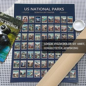 Mapa Rascable <span class=keywords><strong>de</strong></span> los Parques Nacionales <span class=keywords><strong>de</strong></span> EE. UU. con Logotipo Personalizado, Póster con Lista <span class=keywords><strong>de</strong></span> Verificación, Decoración <span class=keywords><strong>de</strong></span> Pared para Viajes y Aventuras - Product Image 6