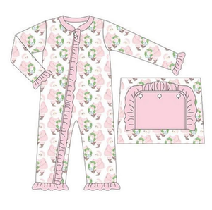 <b>Toddler</b> Girls <b>Christmas</b> Santa <b>Pajama</b> Set Long Sleeve Cartoon Print Ruffle Pants Children Sibling Clothes - Product Image 4