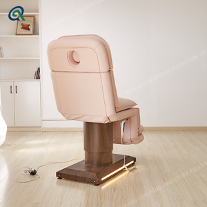 Qunpeng nuovo letto ciglia curvo massaggio letto Spa trattamento bellezza sedia viso 3 motori Base legno letto - Product Image 3