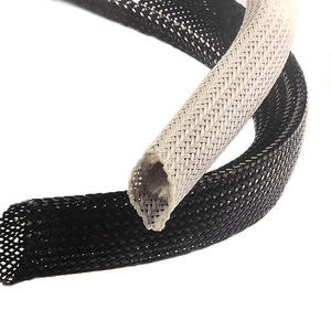 PET Expandable <b>Black</b> Braided Cable Sleeves Wire Loom Tubing Protector Sleeve - Product Image 3