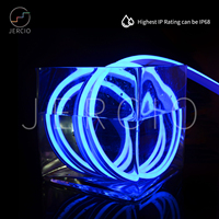 Bande lumineuse néon LED RGB 12W/M 120 LED/m SMD 2385 12V flexible, étanche, en silicone, pour éclairage extérieur, rouge pour éclairage d'entrepôt, bleu