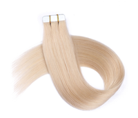 Extensions de cheveux naturels à rubans, beauté tymax, noir, fait à la machine
