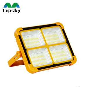 TOPSKY Rechargeable Solar USB Charging Emergency Lights Ip65 100w 200w All In 1 Portable Solar Flood Light