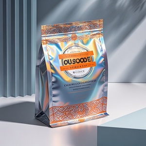 Wholesale Coffee <b>Bag</b> with Degassing Valve Aluminum Foil Mylar Flat Bottom Box Pouch 16oz 1lb Coffee Bean Packaging - Product Image 1