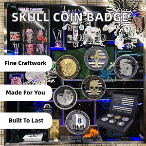 Double Sided Gold &amp; Silver Metal Commemorative Coin Pattern God Will <strong>Judge</strong> Our Enemies Design UV Printing Engraving <strong>Badge</strong> - Product Image 2